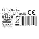 CEE Stecker 400V / 16A  6h  IP44 Marke Bals