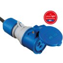 as - Schwabe Camping Adapterkabel mit Spannnungsanzeige,1,5 m Schukostecker auf CEE Kupplung 3-polig