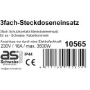 as - Schwabe Steckdoseneinsatz 3-fach rot